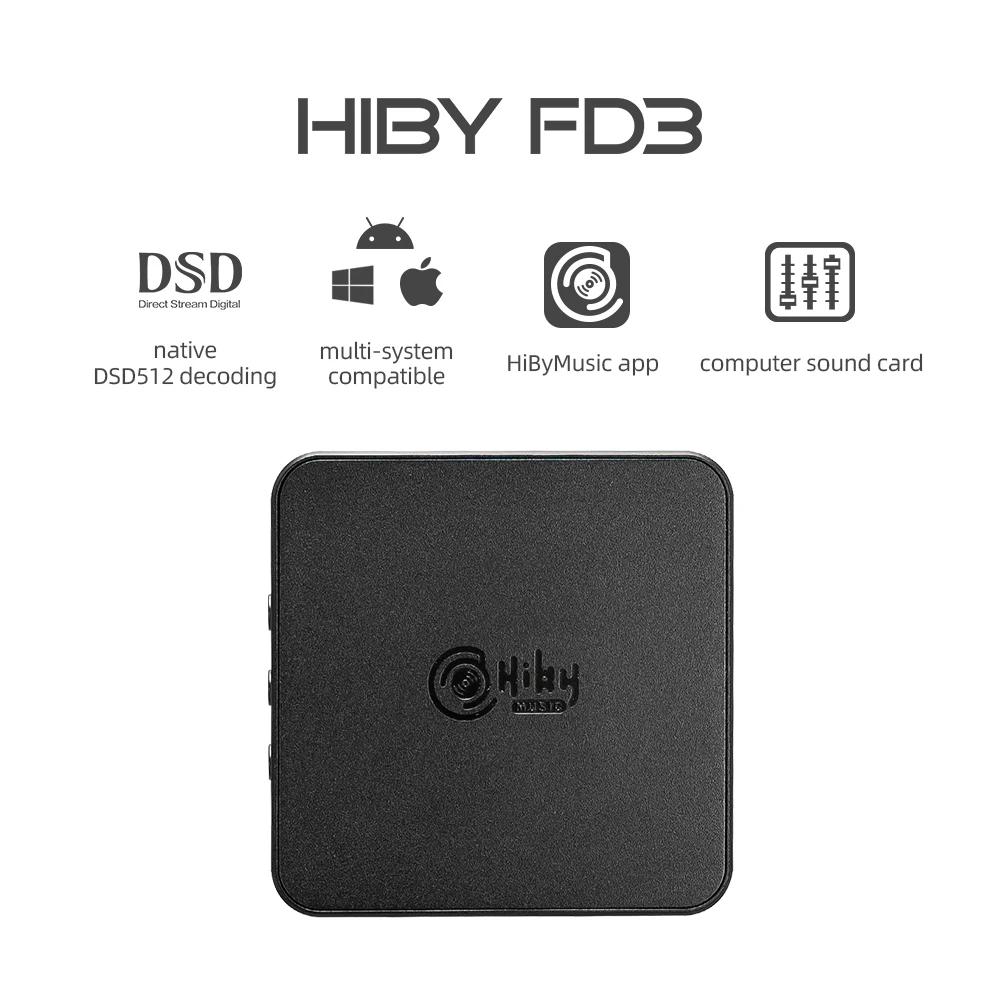 HiBy FD3 CŸ USB DAC   , Win10 ȵ̵ iOS Mac PC ̾, HiFi ES9038Q2M DSD512 MQA 2.5 3.5 4 